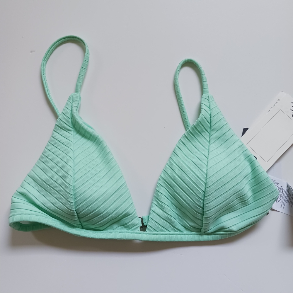 4X$30 Rip Curl Mint Green Bathing Beach Bikini Top SZ S NWT